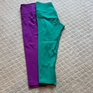 ZYIA Leggings - Purple and Green